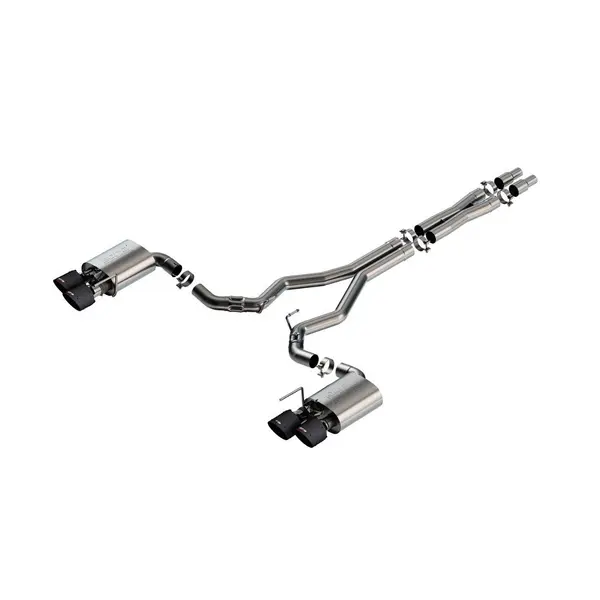 BORLA 140965CFBA Cat-Back Exhaust System 3" ATAK Sport (5" RD X 6.64" Carbon Fiber Black Anodized Tips), Active Exhaust for FORD Mustang Dark Horse 5.0L V8 2024