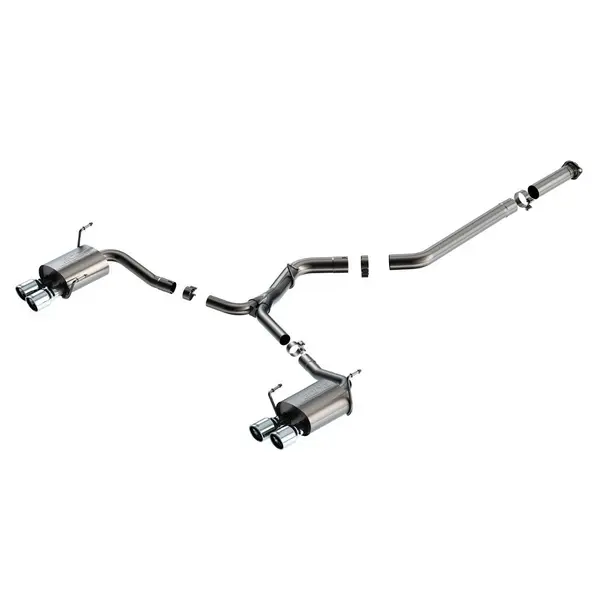 BORLA 140907 Cat-Back Exhaust System 3", 2.25", S-Type (3.5" Polished Tips) for SUBARU WRX 2.4L Turbo 2022-2023