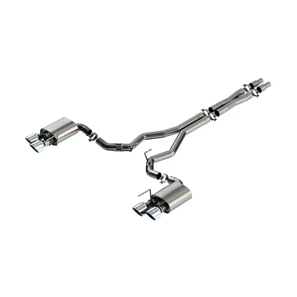 BORLA 140965 Cat-Back Exhaust System 3", ATAK (5" RD X 6.50" Tips), Active Exhaust for FORD Mustang Dark Horse 5.0L V8 2024