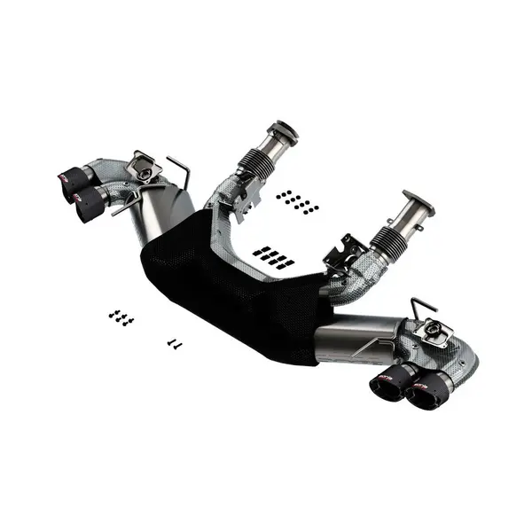 BORLA 140838CF Cat-Back Exhaust System 3", S-Type (4" RD X 4.5" Carbon Fiber Tips) for CHEVROLET Corvette (C8) 6.2L V8 2020-2024