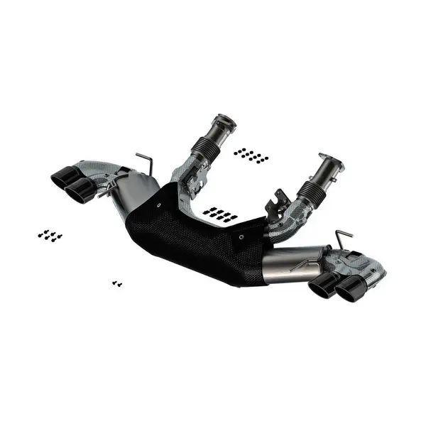 BORLA 140840BC Cat-Back Exhaust System 3", S-Type (4" RD X 4.75" Black Chrome Tips), Without NPP Valves for CHEVROLET Corvette (C8) 6.2L V8 2020-2024