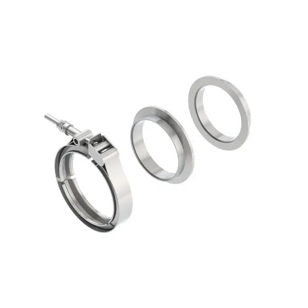 BORLA 18009 CLAMP: V-BAND 3" T304SS 3 pcs.: Male Flange, Female flange, Clamp