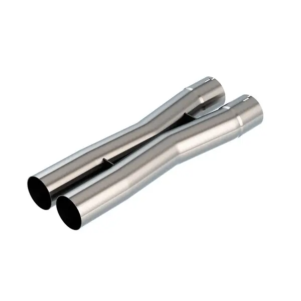 BORLA 621104 Connection Pipes UNIVERSAL X-PIPE 2.5" DIA. 3.21" CENTERLINE INLET 3.45" CENTERLINE OUTLET 27.63" OAL