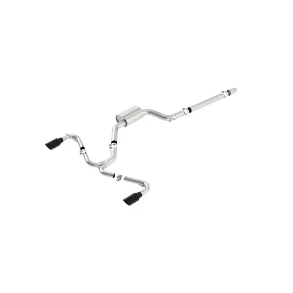 BORLA 140750BC Exhaust system "S-TYPE" TIP: 4" RD X 9.5" BLACK CHROME VW GTI MK7 15-17 2.0L