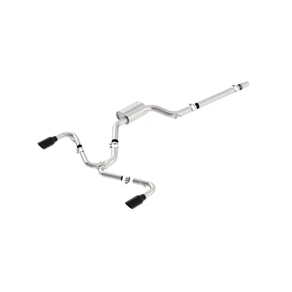 BORLA 140751BC Exhaust system "S-TYPE" TIP: 4" RD X 9.5" BLACK CHROME VW GTI MK7.5 2018 2.0L