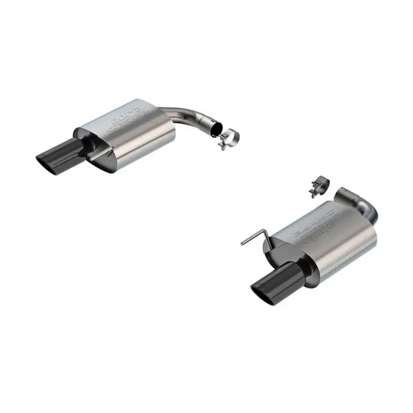 BORLA 11983BC Exhaust system Axle-Back S-type 2.5" S RD RL AC BC SR Tip 4" RD X 9.75" Black chrome (Non-active exhaust) for FORD Mustang GT 5.0L V8 2024