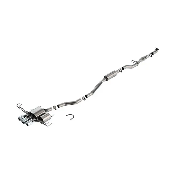BORLA 140927 Exhaust system Cat-Back 2.75" ATAK 3 RD RL AC CR Tip 4" RD X 6.63", 4.5" RD X 4.75" for HONDA Civic Type R 2.0L 4 Cyl Turbo MT FWD 4DR Hatchback 2023