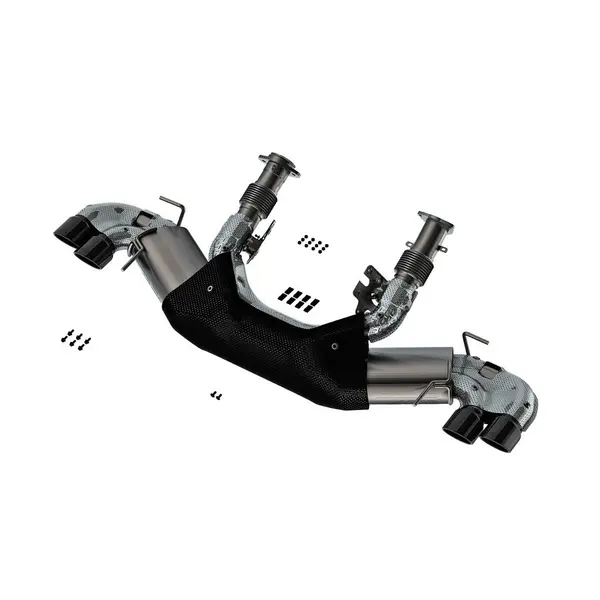 BORLA 140841BC Exhaust System Cat-Back ATAK Black Chrome On T-304 Stainless Steel for CHEVROLET Corvette Stingray 2020-2023