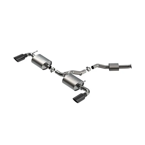 BORLA 141010BC Exhaust System Cat-Back S-Type, 2.25" (4" Black Chrome Tips) for TOYOTA RAV4 Hybrid 2.5L 2019–2025
