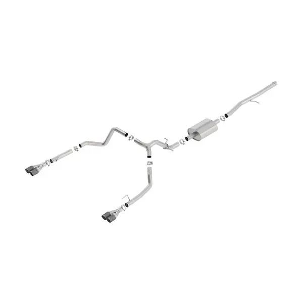 BORLA 140770CF Exhaust system S-TYPE for SILV. / SIERRA 1500 2019 5.3L CF TIP: 3.5 "RD X 6.62"