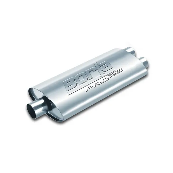 BORLA 40348 ProXS™ Muffler, Center / Dual, Oval, 2,5" In, Dual 2.5" Out, 19" x 4" x 9.5"