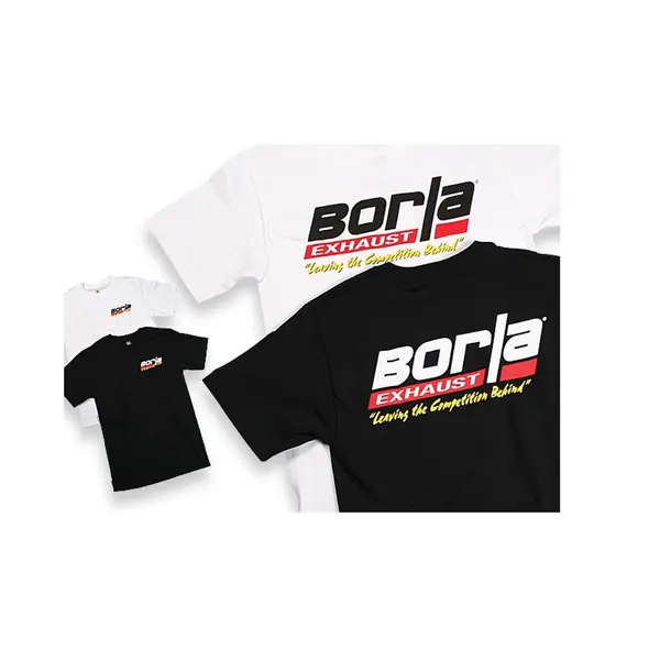 BORLA 21199 T-SHIRTS with BORLA MOTORSPORTS LOGO, MEN Black, Size XX-Large