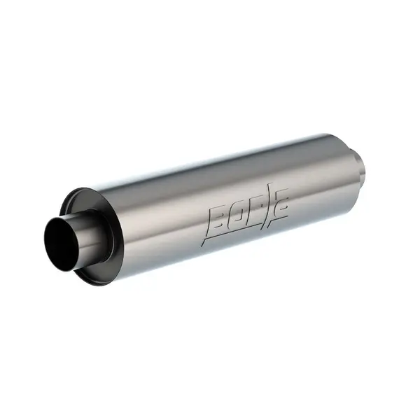 BORLA 401624 UNIVERSAL MUFFLER: 6.75 X 24.00" LG. X 3.53 I.D. W/NIPPLES, UN-NOTCHED, OAL 29.00"
