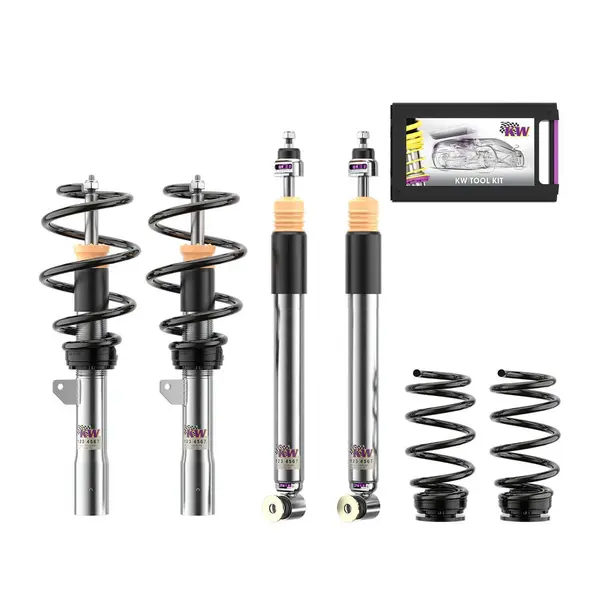 KW 35208200BP-B Coilover Kit V3 Leveling Black (incl. Cancellation Kit for Electronic Dampers) for BMW M135 i xDrive
