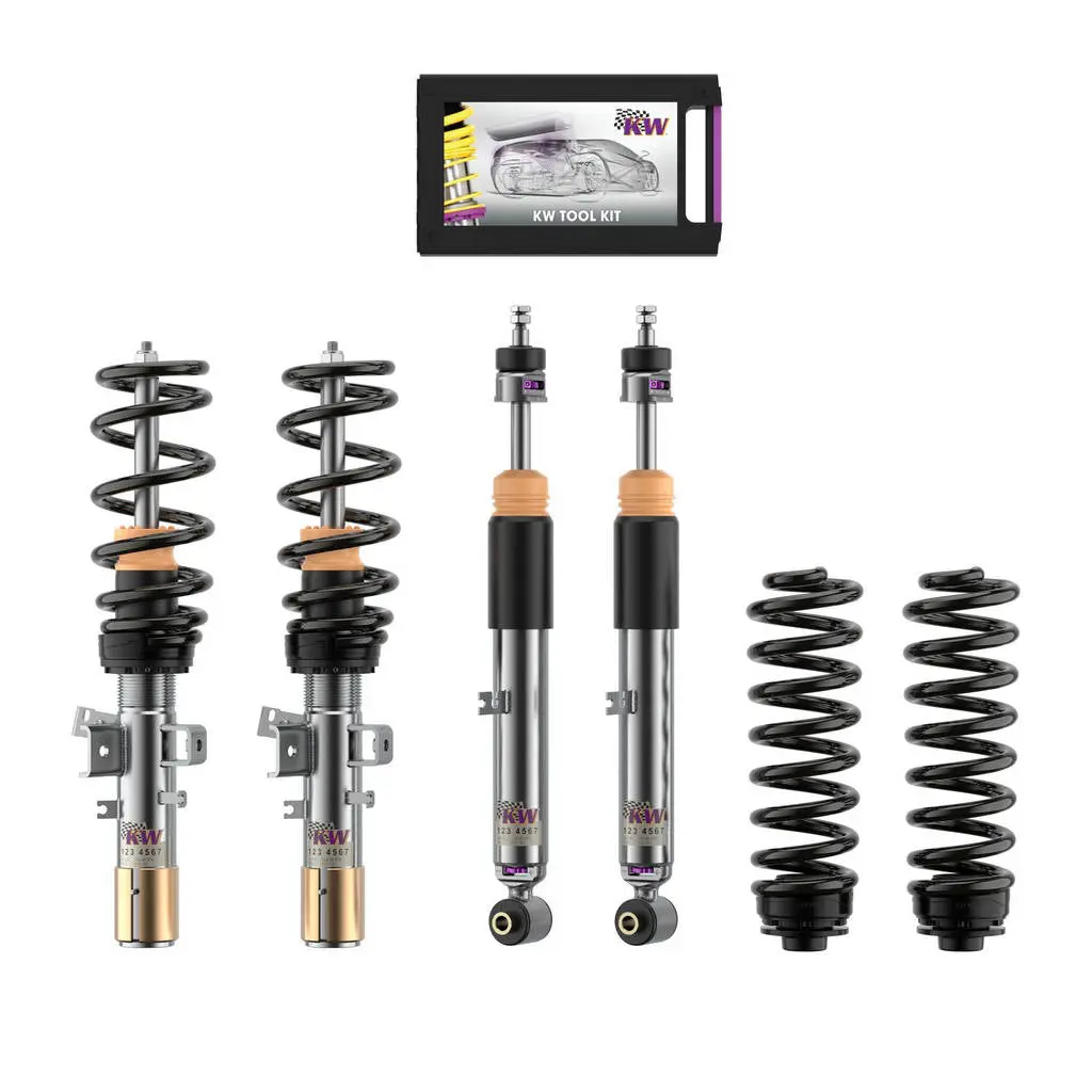 KW 3520810077-B Coilover Kit V3 Leveling Black for AUDI A4