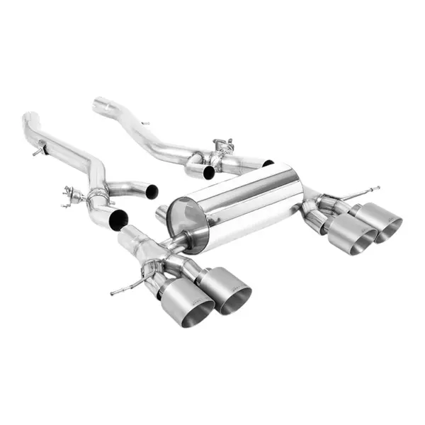 MILLTEK SSXBM1171 Axle-Back Exhaust, 3.15" (Brushed Titanium GT-115 Trims) for BMW M3 (G80 / G81) / M4