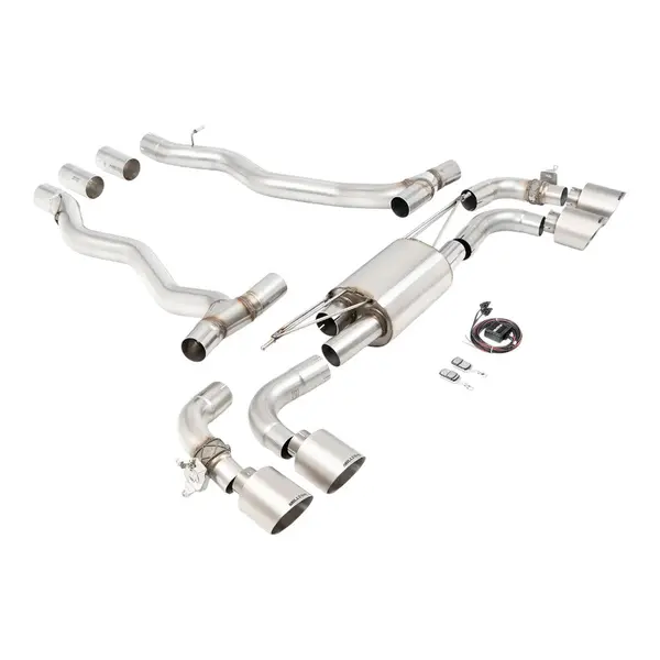 MILLTEK SSXBM1412 Axle-Back Exhaust, 3.15'' (GT-115 Brushed Titanium Tips) for BMW M5