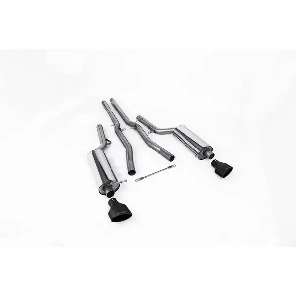 MILLTEK SSXAU211 Cat-back 150 X 95mm Black Oval AUDI RS6 C5 V8 Bi-Turbo Saloon&Avant