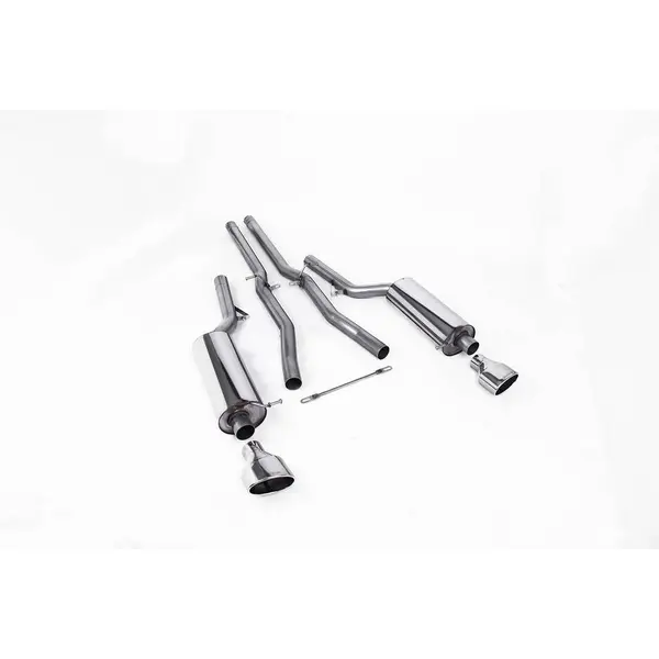 MILLTEK SSXAU355 Cat-back 150 X 95mm Polished Oval AUDI RS6 C5 V8 Bi-Turbo Saloon&Avant