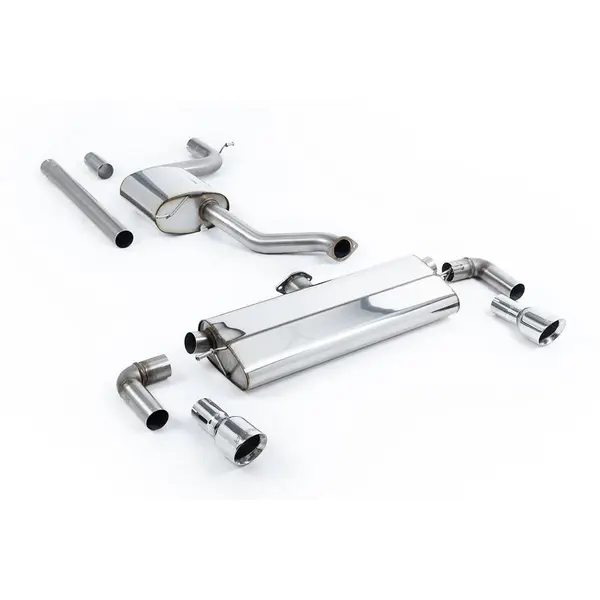 MILLTEK SSXVW527 Cat-back Dual 100mm GT100 VW Golf Mk7.5 1.5TSI Evo GT & R-Line