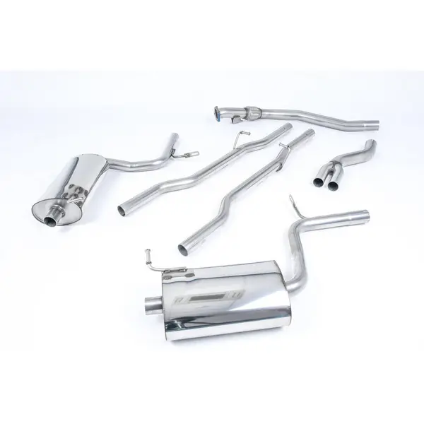 MILLTEK SSXAU308 Cat-back Dual 100mm Jet AUDI A4 1.8T B7 quattro Saloon - Avant