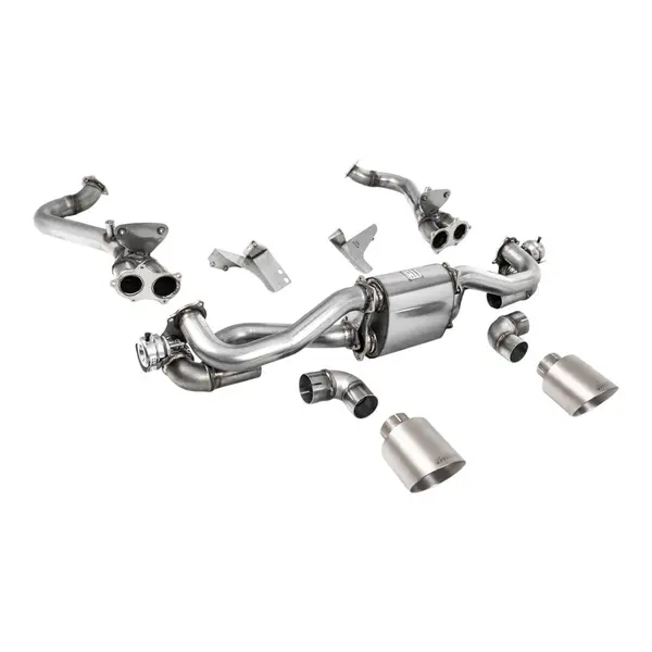 MILLTEK SSXPO164 Cat-Back Exhaust, 2.37" (Brushed Titanium GT-115 Trims) for PORSCHE 718 Boxster GTS / Cayman GT4 2020-