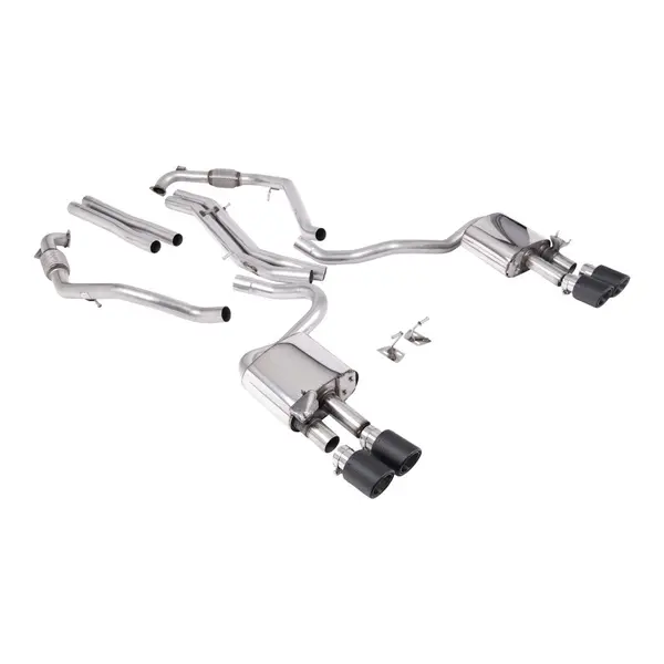 MILLTEK SSXAU1117 Cat-Back Exhaust, 2.5" (Carbon JET-100 Trims) for AUDI S5 (B9) 2017-