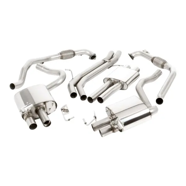 MILLTEK SSXAU1096 Cat-Back Exhaust, 2.5" (Cerakote Black Trims) for AUDI S4 RHD (B9) 2016-