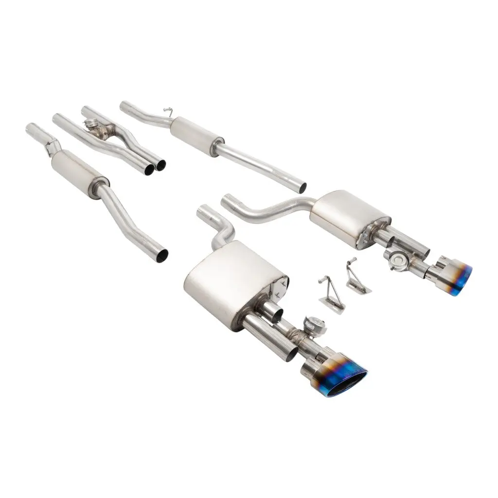 MILLTEK SSXAU1130 Cat-Back Exhaust, 2.5'' (Blue Titanium Tips) for AUDI RS4 (B7) 2006-2007