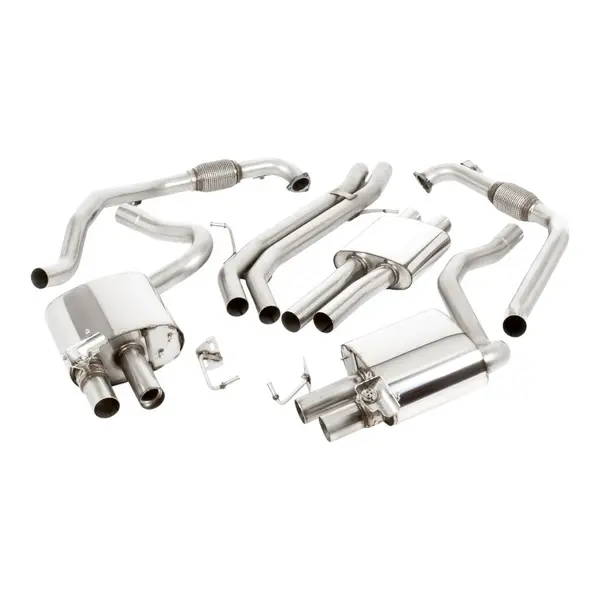 MILLTEK SSXAU1146 Cat-Back Exhaust, 2.5'' (Quad GT-100 Black Trims) for AUDI S5 Coupe RHD (B9) 2017-