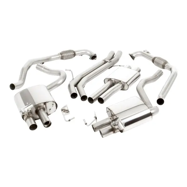 MILLTEK SSXAU1176 Cat-Back Exhaust, 2.5'' (Quad GT-90 Titanium Trims) for AUDI S5 Sportback RHD (B9) 2017-