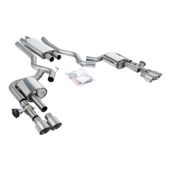 MILLTEK SSXFD436 Cat-Back Exhaust, 2.76" (Brushed Titanium GT-100 Trims) for FORD Mustang 2.3L Fastback (S650) 2024-