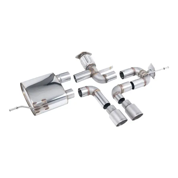 MILLTEK SSXRN428 Cat-Back Exhaust, 2.76" (Brushed Titanium GT-90 Tips) for ALPINE A110S 2019-