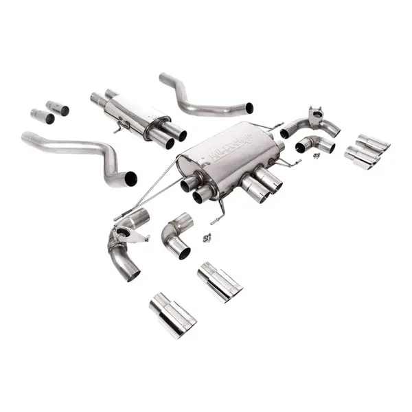 MILLTEK SSXLR168 Cat-Back Exhaust, 2.76" (Polished GT-90 Trims) for LAND ROVER Defender 90 P525 Non-OPF/GPF 2021-