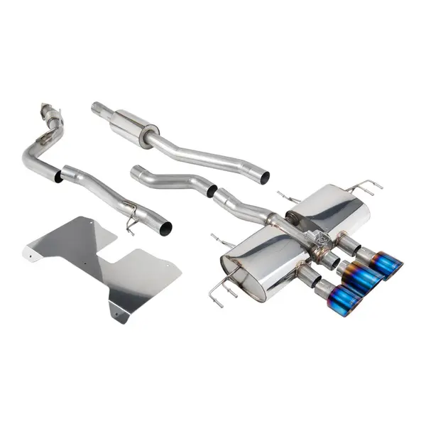 MILLTEK SSXHO288 Cat-Back Exhaust, 3" (Blue Titanium Trims) for HONDA Civic Type R (FL5) 2022-