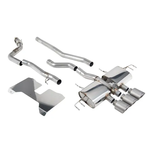 MILLTEK SSXHO277 Cat-Back Exhaust, 3" (Brushed Titanium GT-115 Trims) for HONDA Civic Type R (FL5) 2022-