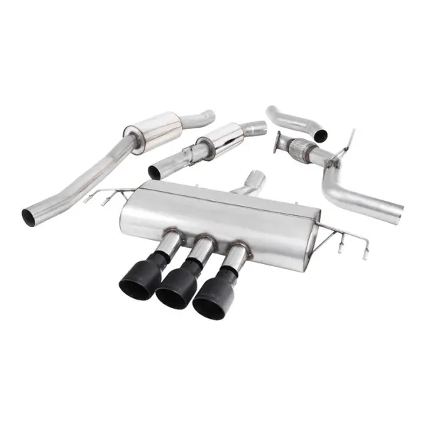 MILLTEK SSXHO256 Cat-Back Exhaust, 3" (Cerakote Black GT-100 Trims) for HONDA Civic (FK7) Non-OPF/GPF 2015-