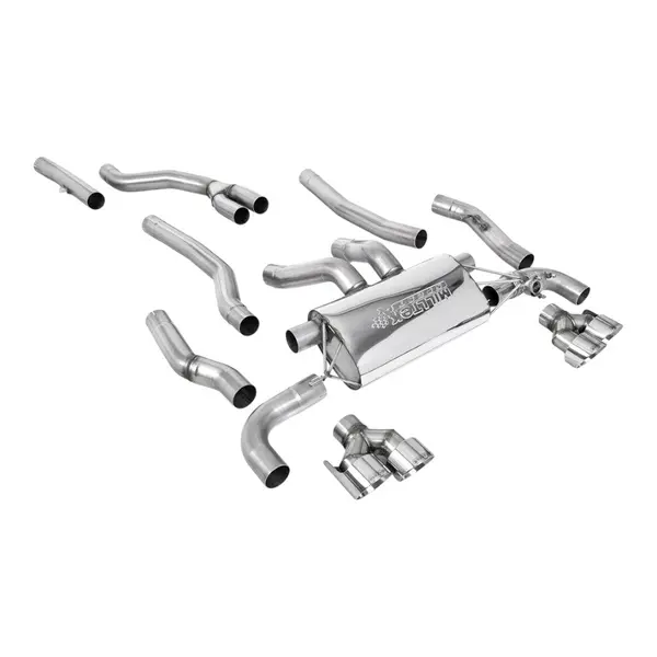 MILLTEK SSXBM1253 Cat-Back Exhaust, 3" (Polished GT-100 Trims) for BMW M240i XDrive (G42) Non-OPF/GPF