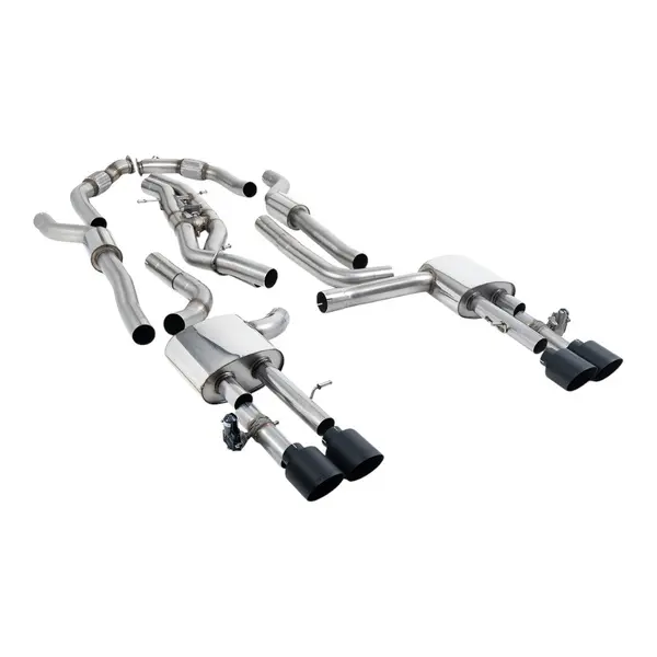 MILLTEK SSXAU1061 Cat-Back Exhaust, 3.15" (Cerakote Black GT-115 Trims) for AUDI S8 (D5) Non-OPF/GPF 2020-