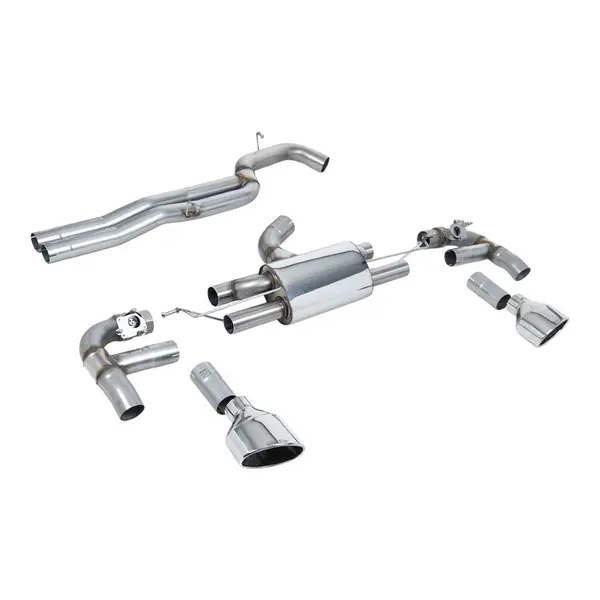 MILLTEK SSXAU983 Cat-Back Exhaust, 3.15" (Polished Trims) for AUDI RS3 (8V) 2017-