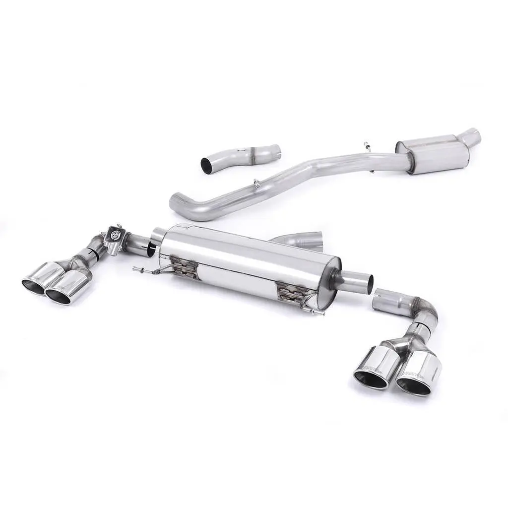 MILLTEK SSXAU487 Cat-back Polished Oval ECA AUDI S1 2.0 TFSI quattro