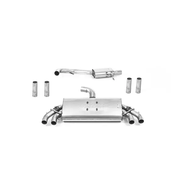 MILLTEK SSXAU787 Cat-back Quad 100mm GT100 AUDI S3 2.0 TFSI quattro Saloon & Cabrio 8V.2