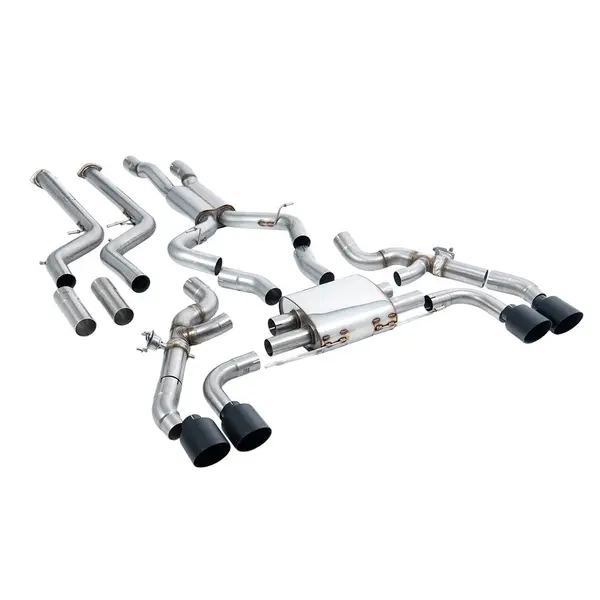 MILLTEK SSXBM1256 Downpipe-Back Exhaust, 3.15" (Cerakote Black GT-115 Trims) for BMW X3M (G01) / X4M
