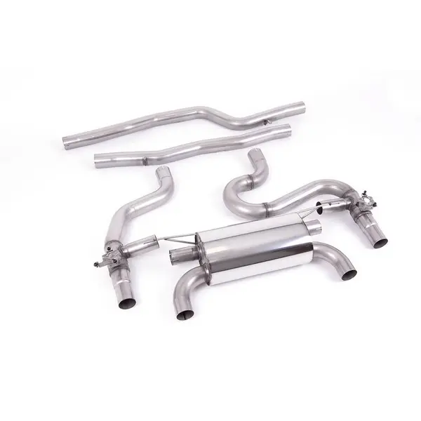 MILLTEK SSXBM1140 Equal Length Back System w. Polished tips BMW M2 Competition (F87) GPF/OPF