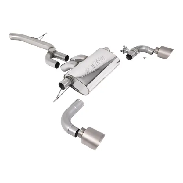 MILLTEK SSXTY140 Filter-Back Exhaust, 2.76" (Brushed Titanium GT-115 Trims) for TOYOTA GR Supra 2.0 Turbo EU (A90) 2021-