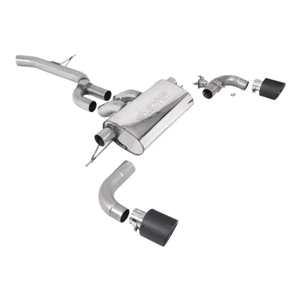 MILLTEK SSXTY142 Filter-Back Exhaust, 2.76" (Carbon JET-115 Trims) for TOYOTA GR Supra 2.0 Turbo EU (A90) 2021-
