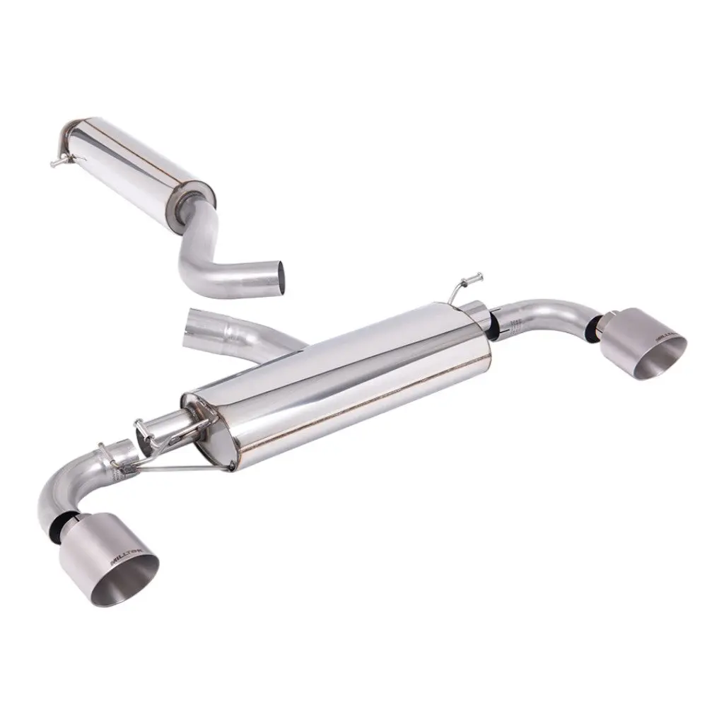 MILLTEK SSXTY202 Filter-Back Exhaust, 3" (Brushed Titanium GT-115 Trims) for TOYOTA GR Yaris (XP210) OPF/GPF 2024-