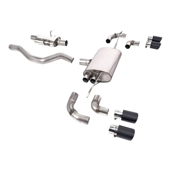 MILLTEK SSXLR154 Filter-Back Exhaust, 3" (Carbon JET-90 Trims) for LAND ROVER Defender 90 P400 2020-