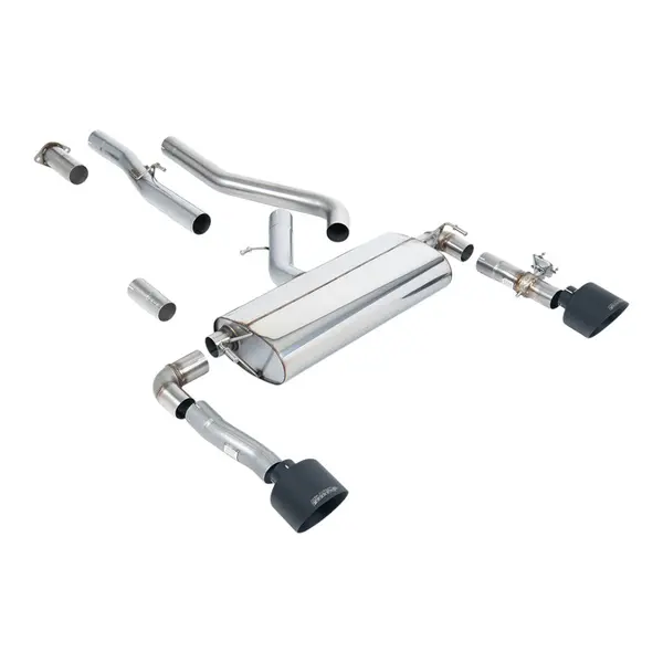 MILLTEK SSXHY172 Filter-Back Exhaust, 3" (GT-139 Cerakote Black Trims) for HYUNDAI Kona N OPF/GPF 2022-