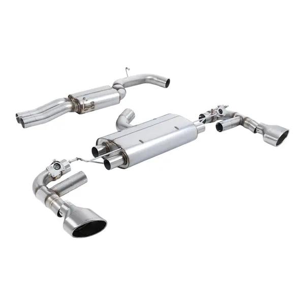 MILLTEK SSXAU1032 Filter-Back Exhaust, 3.15" (Brushed Titanium Trims) for AUDI TTRS (8S) OPF/GPF 2019-